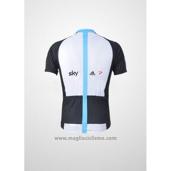 2011 Abbigliamento Ciclismo Sky Nero e Celeste Manica Corta e Salopette